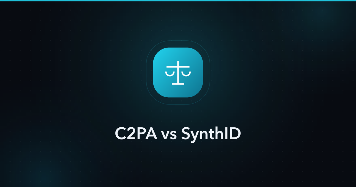C2PA vs SynthID — standards explainer cover image