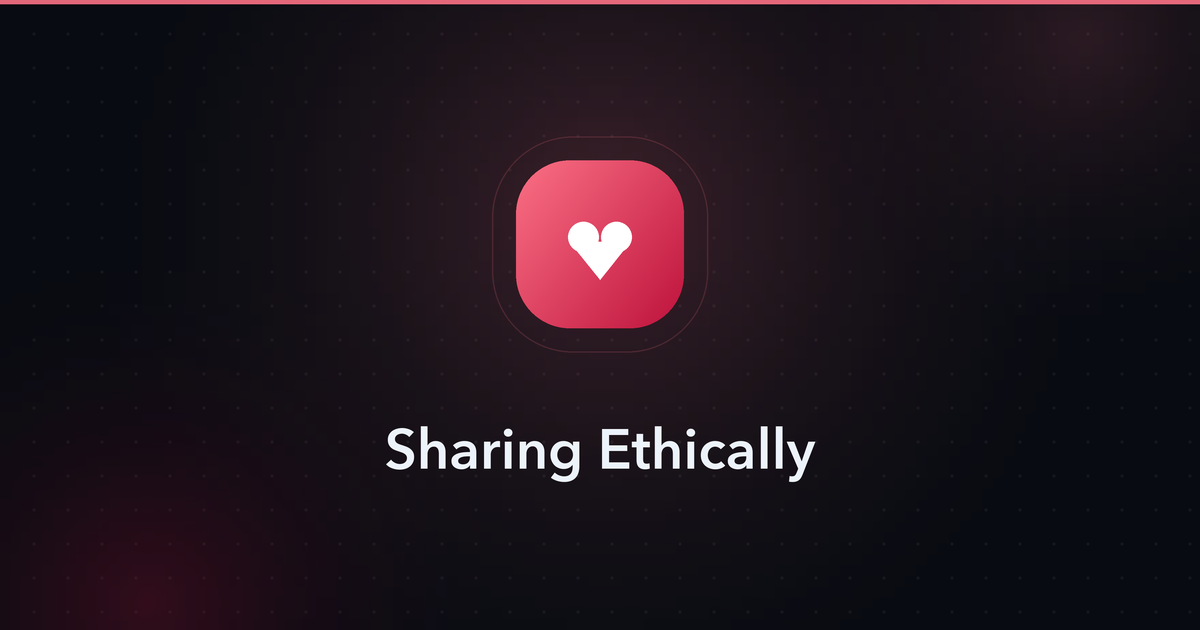 Sharing Ethically — ethics discussion cover image